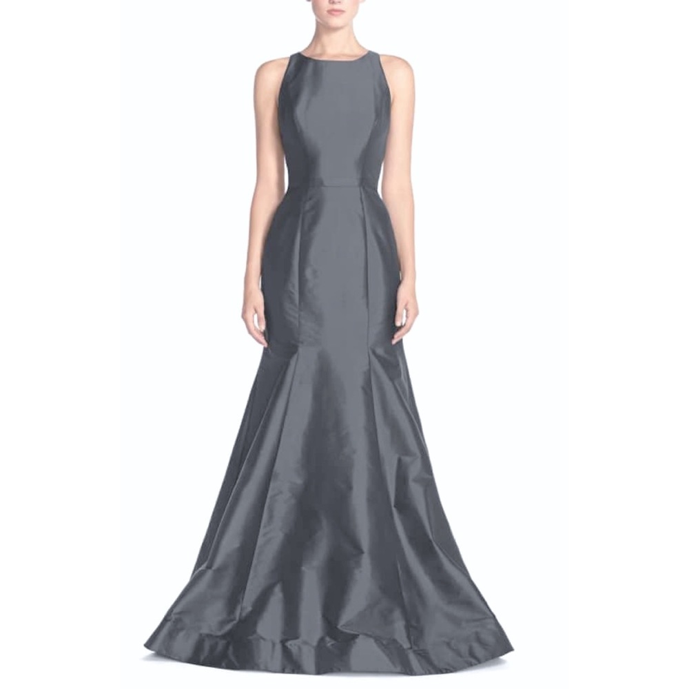 Monique LHUILLIER BRIDESMAIDS CUTOUT TAFFETA GOWN formal prom mother of bride